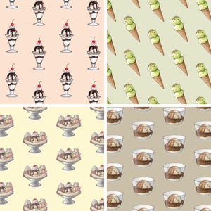Helado 2 de 2: Papel de regalo / Cumpleaños / Fiestas / Aniversario / Días festivos / San Valentín / Sundae / Banana Split / Affogato / Cono