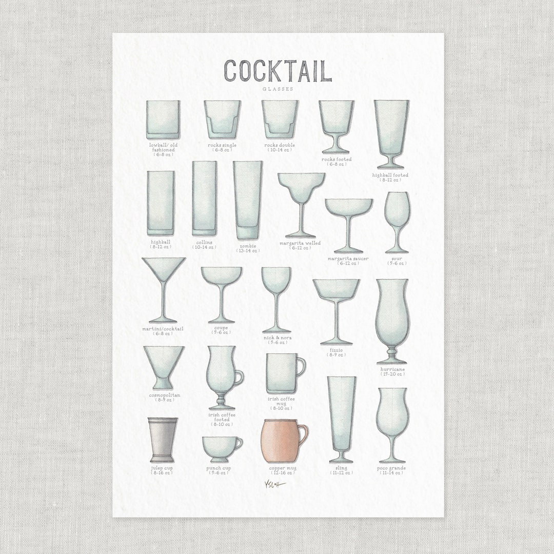 Bicchiere da cocktail, cocktail drink, poster con stampa artistica 2821 -   Italia