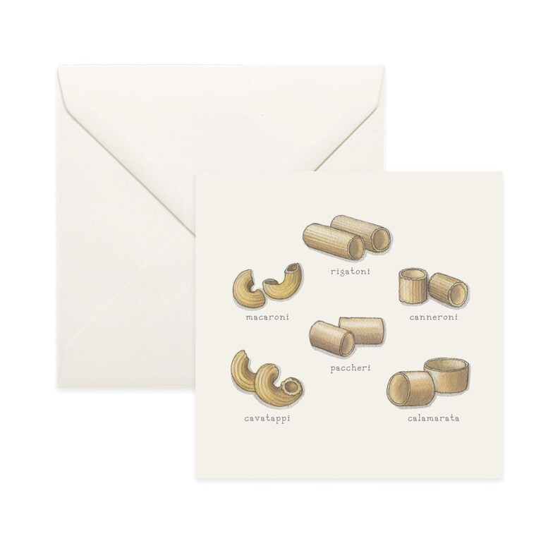 Pasta (shapes): Cards - Etsy