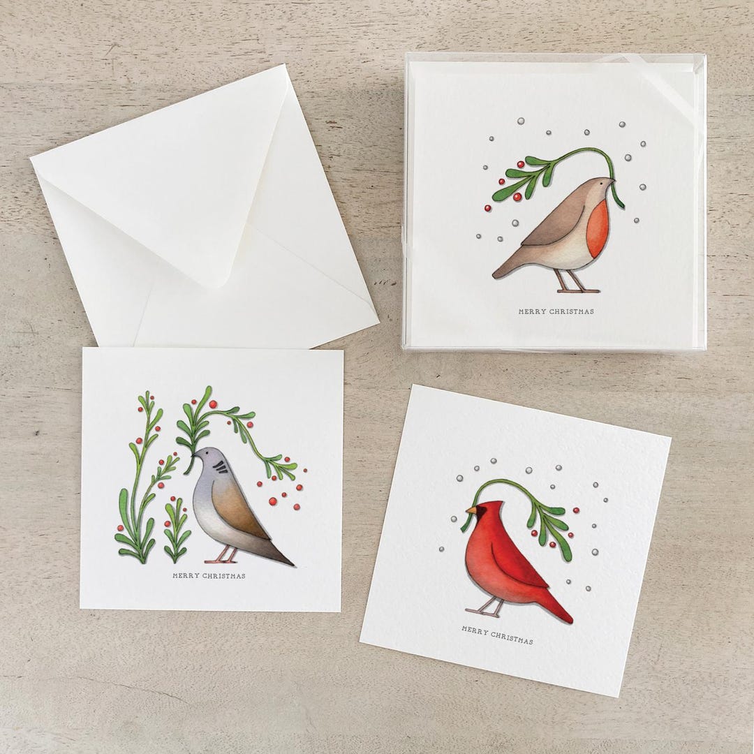 Birds of X'mas: Box Set Cards - Etsy