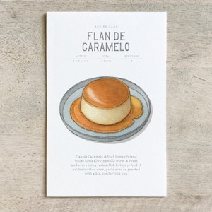 Pudim de Caramelo: Cartão de Receita / Cartão / Obrigado / Aniversário / Comemoração / Receitas / Comida / Culinária / Pudim de Caramelo / Sobremesa