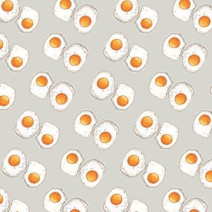 Breakfast & Brunch: Gift Wrap Paper (13x19 sheet) / Parties / Birthday / Sunny Side Up Eggs / Croissants / Avocado Toast / Bacon