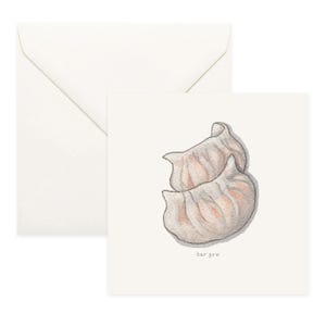 Dim Sum (1 of 2): Notecard / Thank You Card / Message Card / Birthday / Watercolor / Chinese Food / Yum Cha / Siu Mai / Har Gow / Dumplings