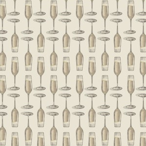Champagne: Geschenkpapier 13x19 / Aquarell Illustration / Kunst / Geschenkpapier / Feier / Feiertage / Weihnachten / Neujahr