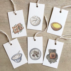 Dim Sum 02: Gift Tags / Tag / Party Favors / Birthdays / Brunch / Breakfast / Chinese Tea / Dumplings / Bao / Baos / Congee / Egg Tart