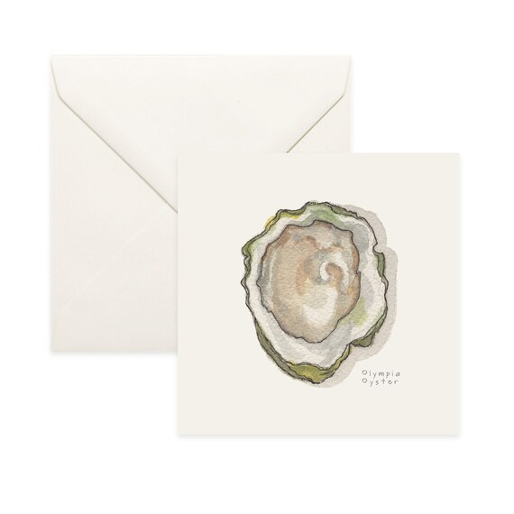 Huitres Olympia Notecard Carte De Remerciement Carte De Etsy Canada