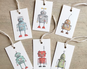 Robots: Gift Tags / Parties / Birthday / Parties / Holidays / Robot / Vintage
