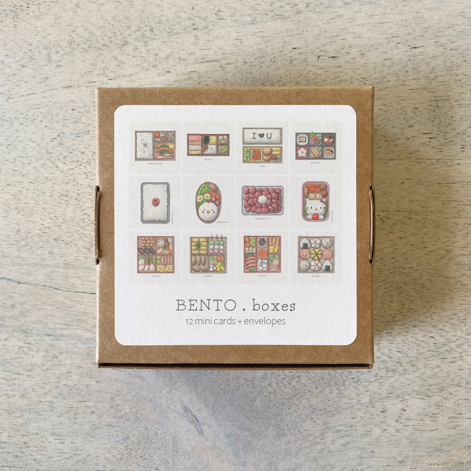 Bento Box Card Design Bento: Mini Cards Box Set - Etsy
