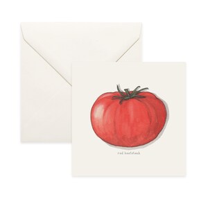 Tomatoes (1 of 2): Grape / Tomato / Notecard / Thank You Card / Message Card / Birthday Card / Watercolor Illustration / Beefsteak / Cherry