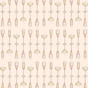 Verres à champagne : emballage cadeau 13 x 19 / Illustration à l'aquarelle / Art / Papier d'emballage / Célébration / Vacances / Noël / Nouvel An / Flûtes