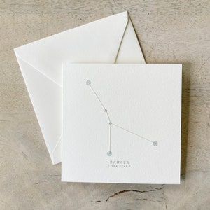 Constellations: Cancer / Zodiac / Chick Pea / Notecard / Thank You Card / Message Card / Stars / Astrology / Astronomy / Crab