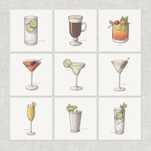 カクテル（4 枚中 2 枚目）：ノートカード / サンキューカード / メッセージカード / 食べ物のイラスト / 飲み物 / カクテル / バー / ミックスドリンク / お祝い