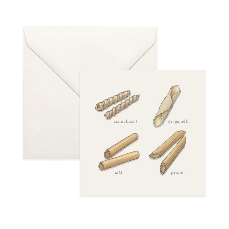 Pasta (shapes): Cards - Etsy