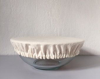 Zero Waste Reusable & Reversible Fabric Bowl Cover - Natural