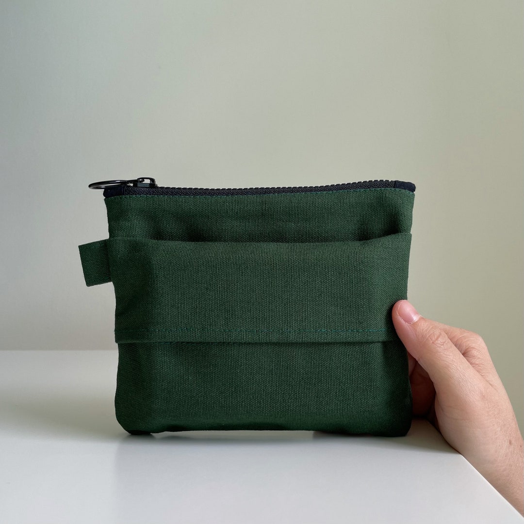 Zero Waste Travel Tissue Pouch & Reusable Cotton Flannel Facial Tissues