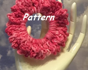 Crochet Scrunchie Pattern , PDF File, Instant Download, Pattern Only