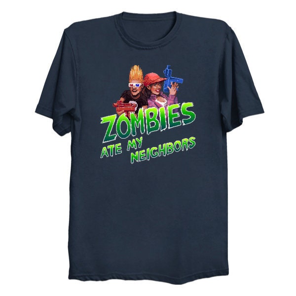 RETRO VIDEO GAME ZOMBIES ATE MY NEIGHBORS GAMER SHIRT – OldSkool