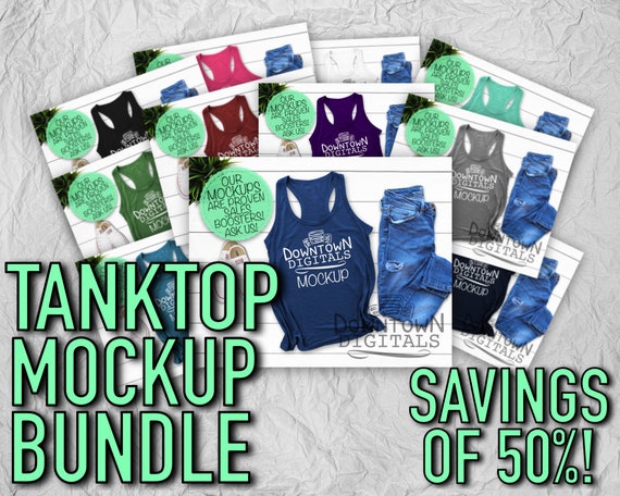 Tank Top Mockup Bundle Set Of 11 Bella Canvas