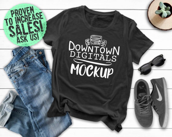 Unisex Flat Lay T-Shirt Mockup Bella Canvas 3001