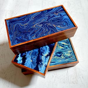 Large Tea Box | 10 Compartment Tea Bag Organizer | Christmas Tea Lover Gift
