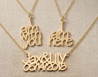 Custom Text Quote Necklace, Custom Quote, Book Quote, Bible Quote, Personalized Quote, Shakespeare Quote