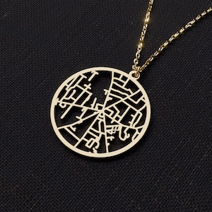 Colar de mapa personalizado, colar de coordenadas, colar de mapa de onde nos conhecemos, colar de mapa do primeiro encontro