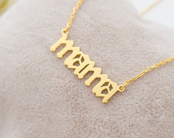 Mama Jewelry, 14k Gold, Mommy Necklace, Mother Necklace, Mom Necklace, Mama Necklace Gold, Mama Bracelet, Mother Bracelet, Mama anklet