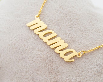 Mom Necklace, 14k Gold, Mommy Necklace, Mama anklet, Mama Necklace Gold, Mama Jewelry, Mother Bracelet, Mother Necklace, Mama Bracelet