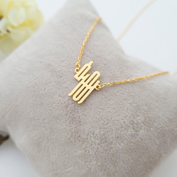 Urdu Name Necklace - 14k Gold - Urdu Initial Necklace  - Arabic Name Necklace - Persian Initial Necklace - Farsi Name Necklace