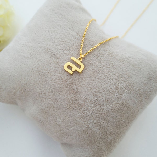 Persian Initial Necklace - 14k Gold - Arabic Necklace - Arabic Initial Necklace - Farsi Necklace - Arabic Name Necklace