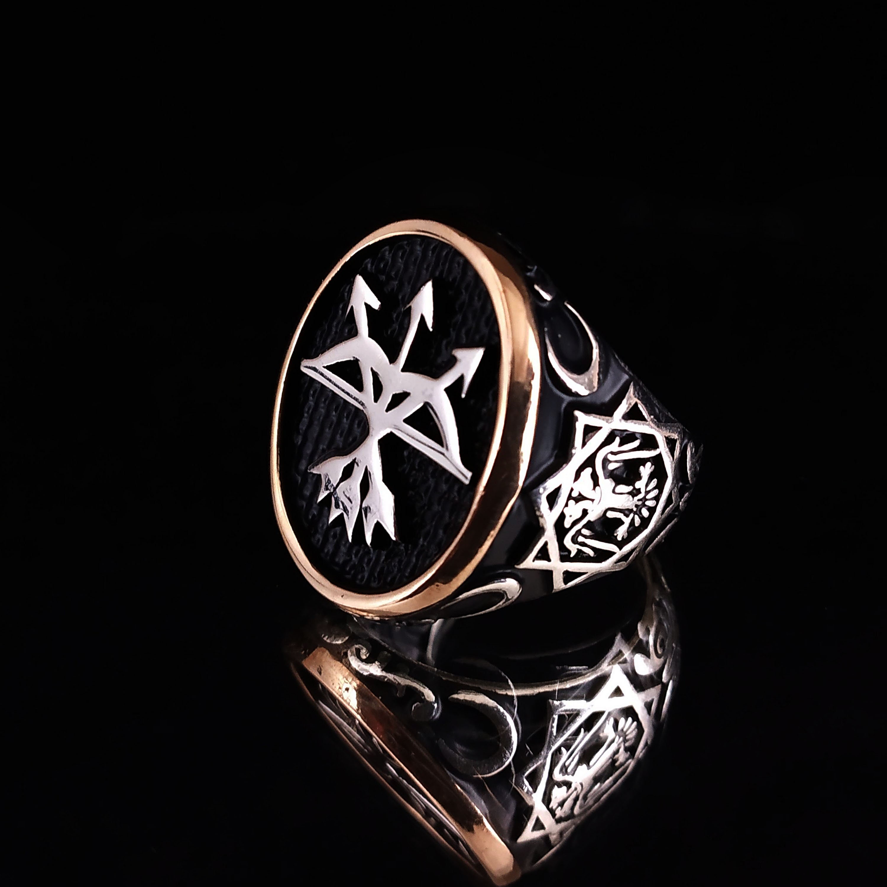 Heavy archery ring 925 Sterling silver Archery gifts Etsy