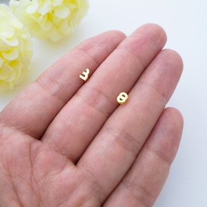 Custom Stud Earrings Tiny, 14k Gold, Birthday Earrings, Birth Year Earrings, Number Earrings, Number Stud Earring