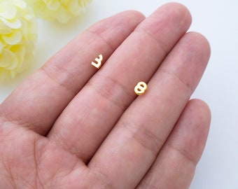 Custom Stud Earrings Tiny, 14k Gold, Birthday Earrings, Birth Year Earrings, Number Earrings, Number Stud Earring