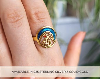 Custom Map Ring, Precious Spot Map Ring, Coordinates Necklace, Where We Met, Where We Got Married, Long-distance Relationship, First Kiss