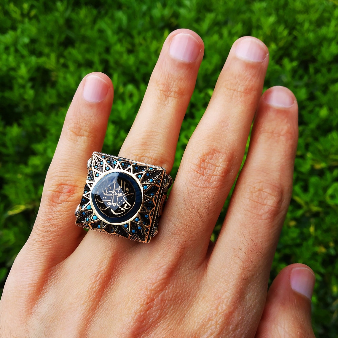Ahlulbayt Ring Islamic Unique Ring Kafaa Bil Mauti Waiza Etsy