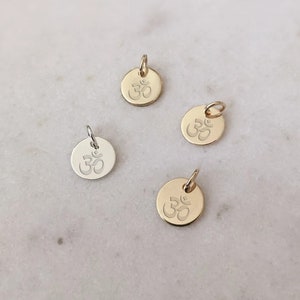 Om Pendant, Om Charm, Om Necklace, Ohm Necklace