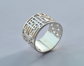 Zan Zendegi Azadi Ring for Women, 925 Sterling Silver