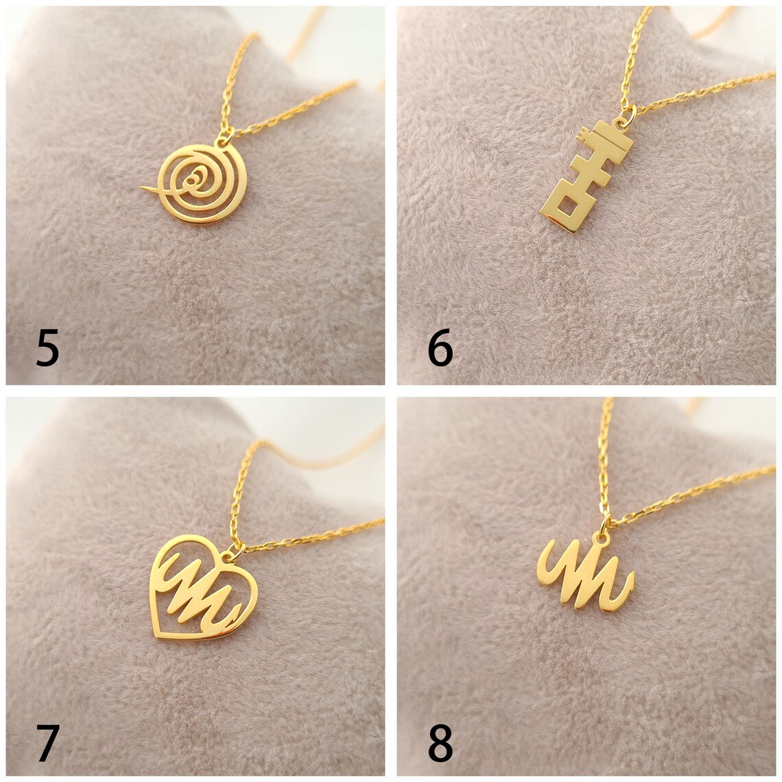 Mini Allah Necklace 14k Solid Gold Allah Necklace Islamic Etsy