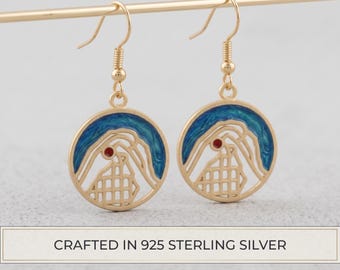 Custom Map Earrings, Precious Spot Map, Coordinates Jewelry, Where We Met, Where We Got Married, Long-distance Relationship, First Kiss
