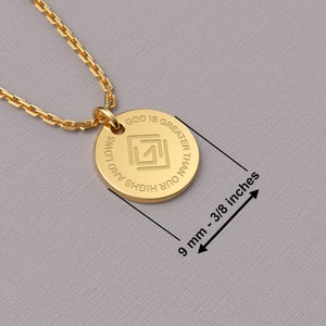 God is Greater than the Highs and the Lows Necklace, Tiny Necklace, Christian Religious Inspirational Gift for Women