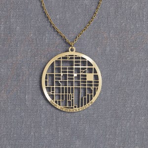 Gepersonaliseerde kaartketting, ketting kaartcoördinaten, ketting aangepaste kaart
