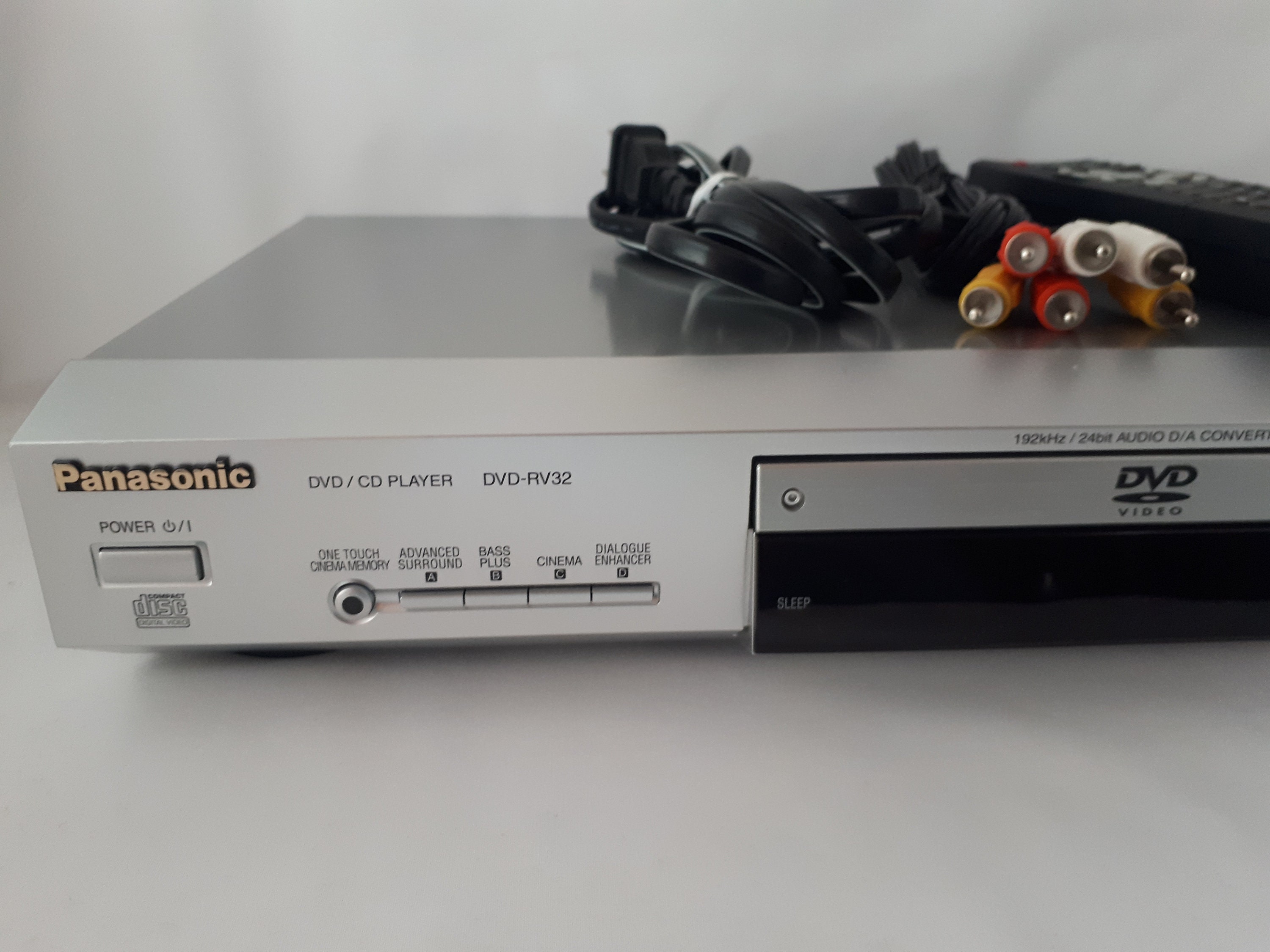 Panasonic DVD/CD Player With Remote And Cable DVDRV32 Silver Etsy
