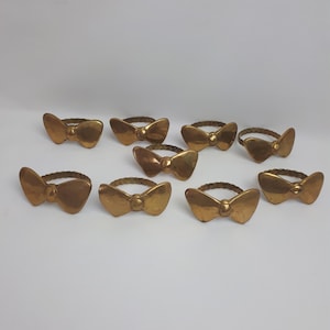 Brass Napkin Rings 9 Pieces