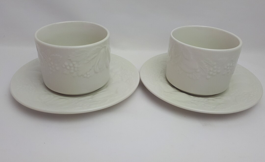 Two Vintage Fruit De Blanc Tabletops Unlimited White Cups & Etsy