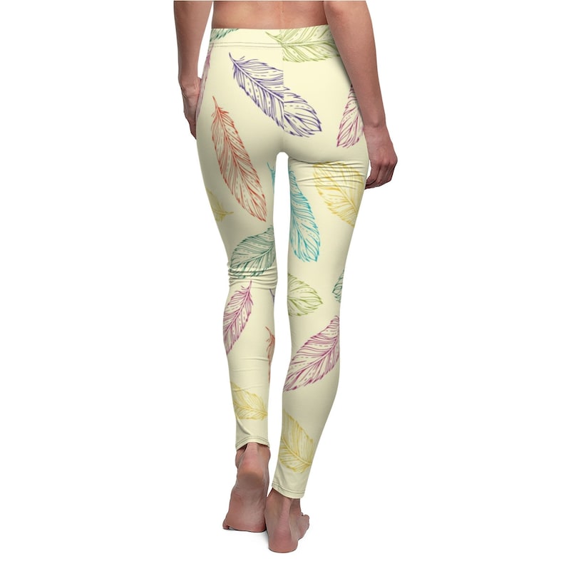 Vintage seamless pattern with hand-drawn feathers Women/'s Cut /& Sew Casual Leggings