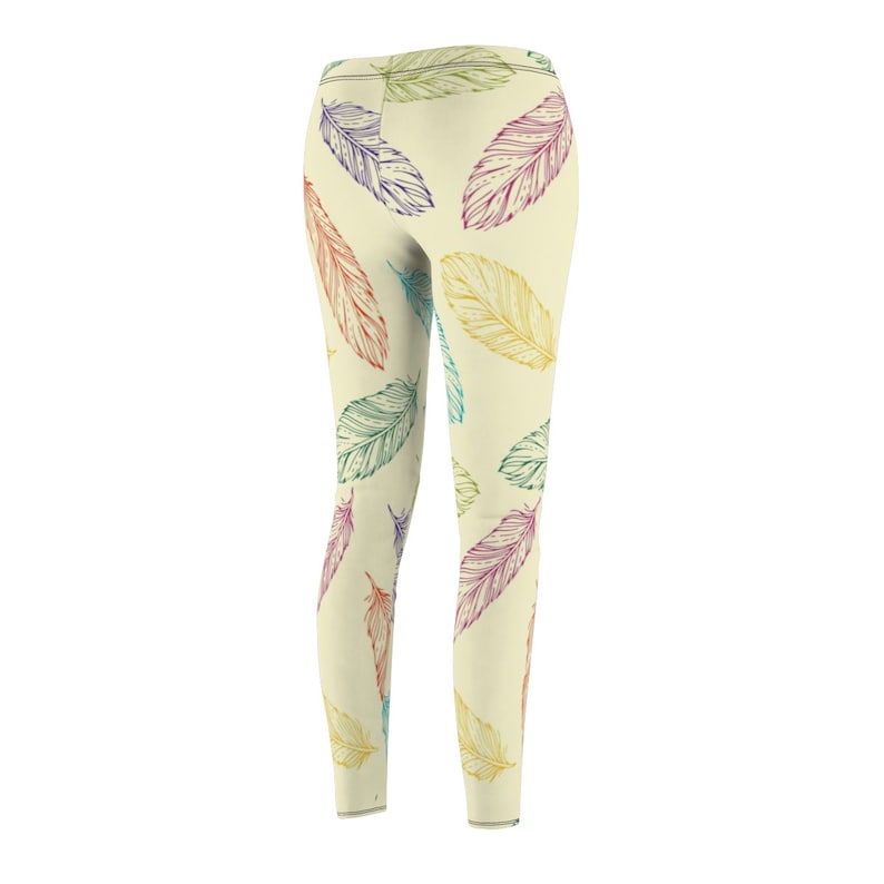 Vintage seamless pattern with hand-drawn feathers Women/'s Cut /& Sew Casual Leggings
