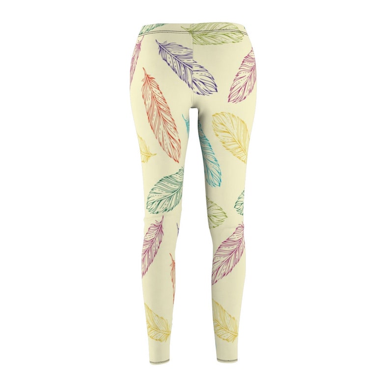 Vintage seamless pattern with hand-drawn feathers Women/'s Cut /& Sew Casual Leggings