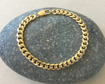 chunky gold mens bracelet