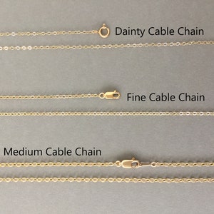 14k Gold Filled Chain Necklace, Plain Gold Chain, Fine Flat Cable Link Neck Chain, Thin Simple Layering Chain, Choose your Length Necklace