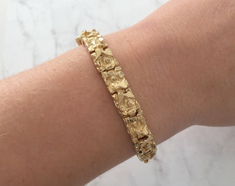 women's gold nugget bracelet
